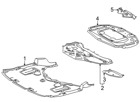 2025 Toyota Mirai Splash Shields Diagram