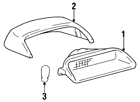 1996 Toyota Avalon High Mount Lamps Diagram