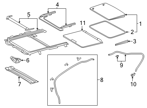 2025 Toyota Corolla Sunroof Diagram 2 - Thumbnail