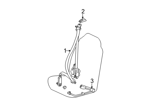 2003 Toyota Solara Front Seat Belts Diagram