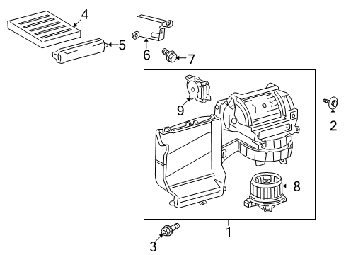 2019 Toyota Tundra Blower Motor & Fan Diagram