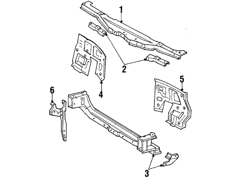 1986 Toyota Celica Radiator Support Diagram
