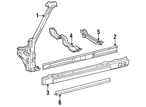 1987 Toyota Corolla Rocker Panel Diagram 2 - Thumbnail