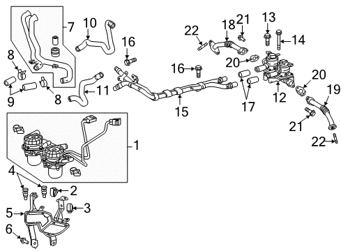 2013 Toyota Tundra Diverter Valve Diagram for 25701-38064