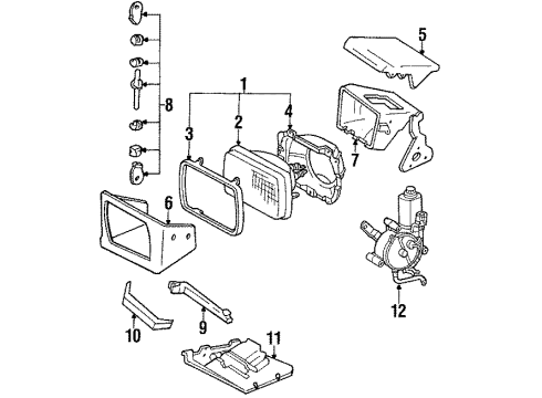 1986 Toyota Celica Headlamps Diagram
