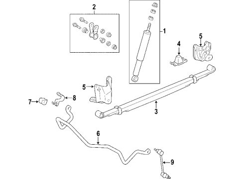 2004 Toyota Tundra Stabilizer Bar & Components Diagram