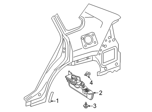 2024 Toyota Venza Exterior Trim - Quarter Panel Diagram