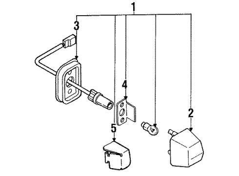 1989 Toyota Corolla License Lamps Diagram