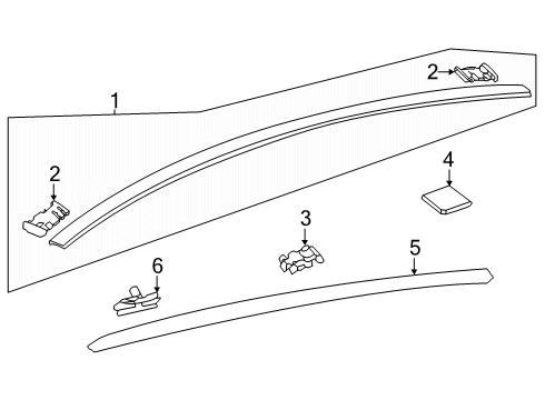 2025 Toyota GR Supra Exterior Trim - Roof Diagram