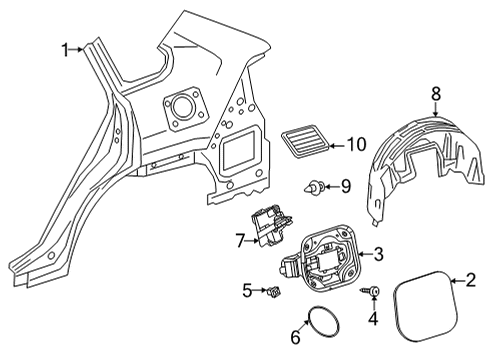 2024 Toyota Venza Fuel Door Diagram