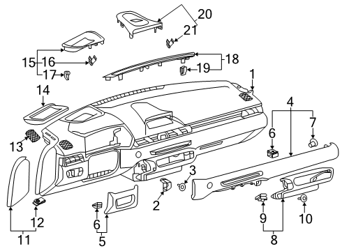 2025 Toyota GR Supra Instrument Panel Diagram 3 - Thumbnail