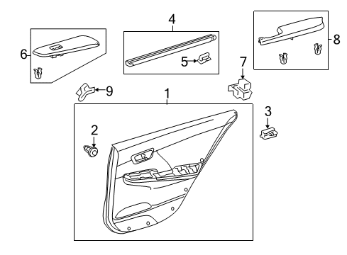2012 Toyota Camry Front Door Diagram