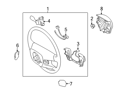 2010 Toyota Avalon Steering Wheel & Trim Diagram