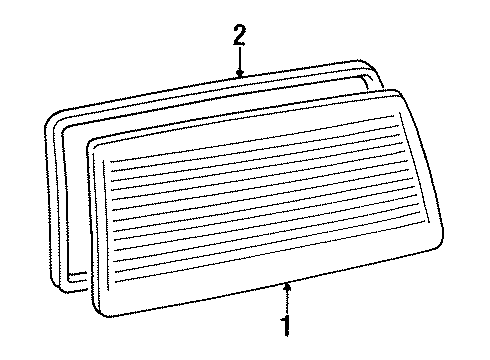 1997 Toyota Land Cruiser Glass - Lift Gate Diagram