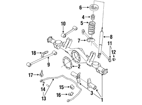 1991 Toyota Corolla Rear Suspension Components Diagram 3 - Thumbnail