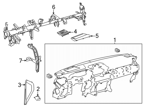 2025 Toyota Land Cruiser Instrument Panel Diagram