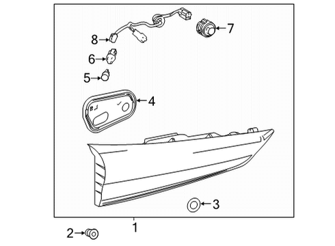 2025 Toyota Highlander Backup Lamps Diagram