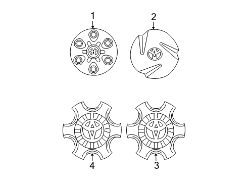 2007 Toyota Sequoia Wheel Covers & Trim Diagram