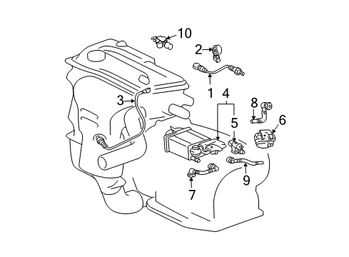 2005 Toyota Solara Emission Components Diagram