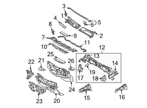 2009 Toyota Prius Cowl Diagram