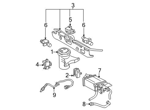 2001 Toyota Avalon Emission Components Diagram