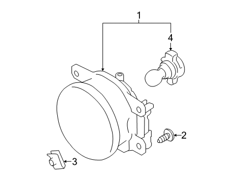 2015 Scion FR-S High Mount Lamp U-Nut Diagram for SU003-02893