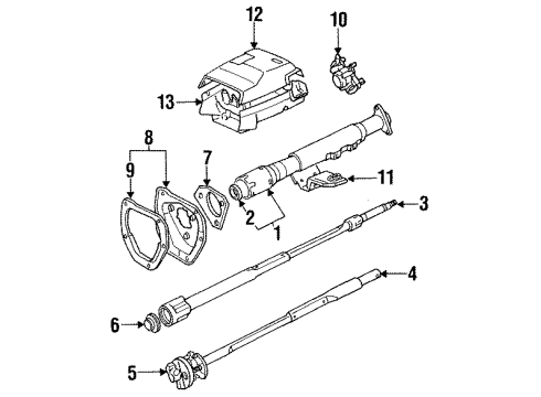 1984 Toyota Pickup Steering Column Assembly Diagram