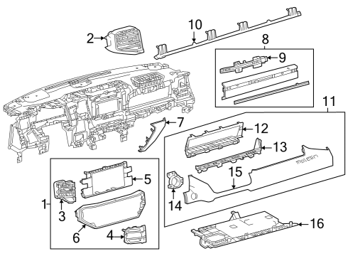 2025 Toyota Tundra Instrument Panel Components Diagram