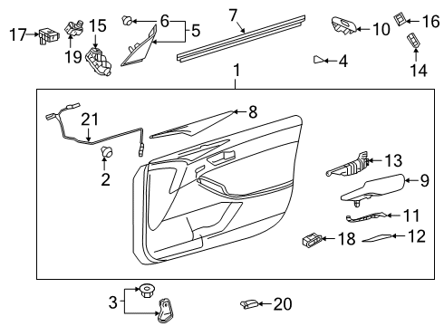 2022 Toyota Avalon Front Door Diagram