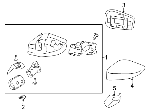 2015 Scion FR-S Outside Mirrors Diagram