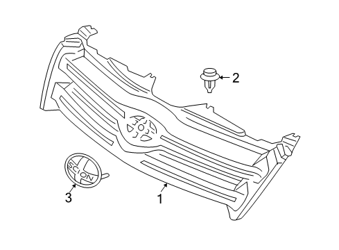 2004 Scion xA Grille & Components Diagram
