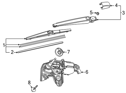 2025 Toyota Highlander Wiper & Washer Components Diagram