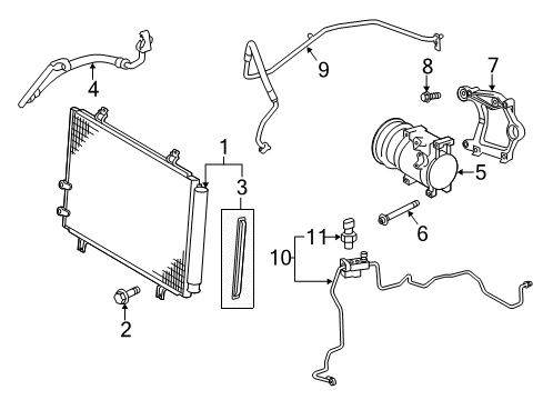 2015 Toyota Camry A/C Condenser Diagram