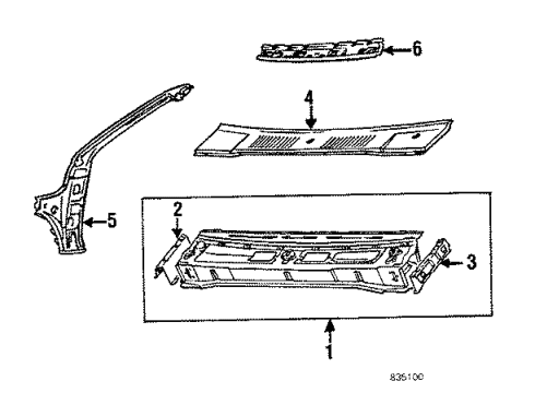 1985 Toyota Tercel Cowl Diagram