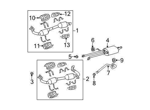 2010 Toyota Tundra Exhaust Components Diagram 2 - Thumbnail