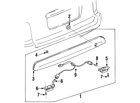 1994 Toyota Corolla License Lamps Diagram