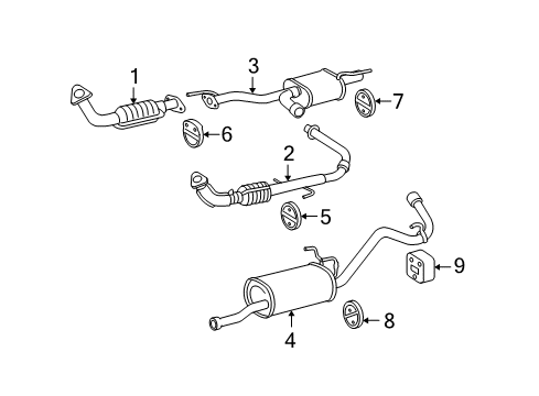 2006 Toyota Tundra Exhaust Components Diagram