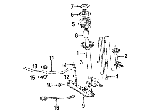 1985 Toyota Celica Front Suspension Components Diagram