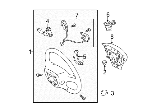 2010 Toyota Camry Steering Wheel & Trim Diagram