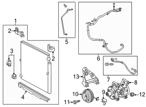 2023 Toyota Tacoma A/C Compressor Diagram