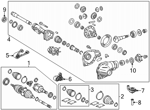 2025 Toyota Tacoma Carrier & Front Axles Diagram