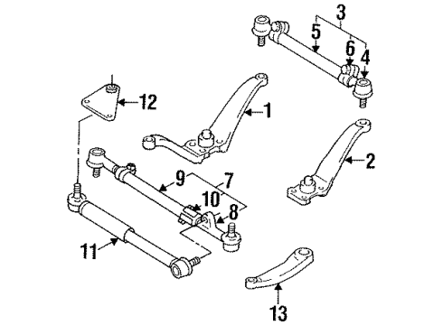 1997 Toyota Land Cruiser Steering Gear & Linkage Diagram 2 - Thumbnail