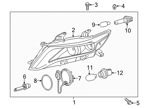 2014 Toyota Venza Bulbs Diagram