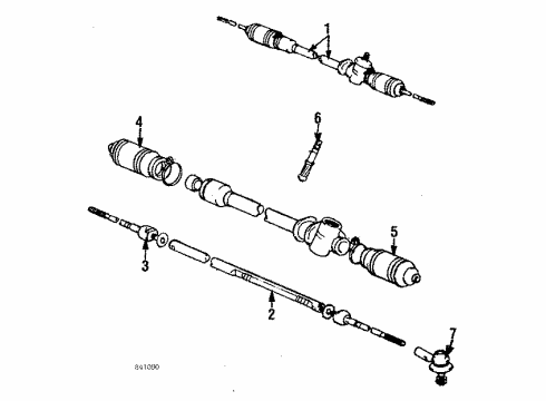 1987 Toyota Corolla Steering Gear & Linkage Diagram
