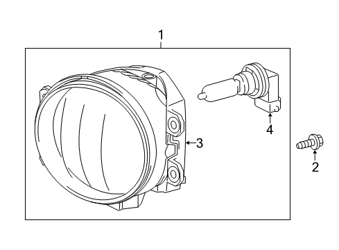 2014 Toyota 4Runner Bulbs Diagram