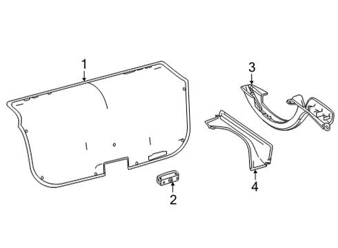 2020 Toyota Mirai Interior Trim - Trunk Diagram