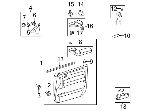 2021 Toyota Sequoia Front Door Diagram