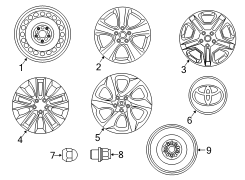 2025 Toyota RAV4 Wheels Diagram