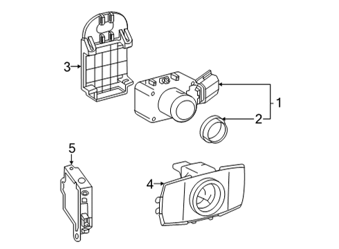 2020 Toyota Mirai Electrical Components - Rear Bumper Diagram
