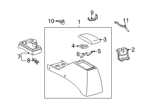 1998 Toyota Tacoma Console Diagram